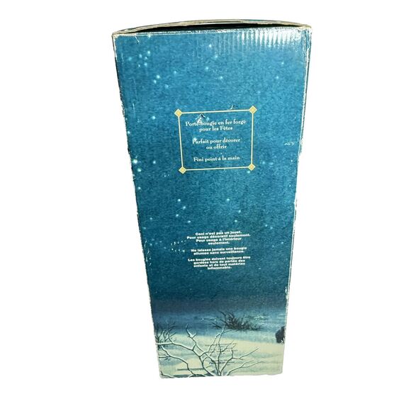 Sledding santa candle holder Traditions 366289 VTG Metal Christmas Deco Figurine - Picture 4 of 14